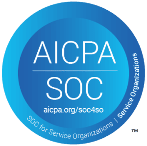 AICPA SOC badge for service organizations and compliance.