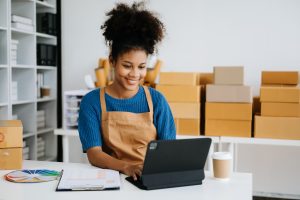 business owner learning what credit score vs bank statements mean for business financing